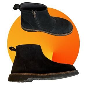 Birkenstock Melrose Black Suede Ankle Boots Booties Chukka Women’s 37 6 6.5